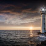 lighthouse, sea, sunset-2372461.jpg